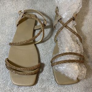 Gold sandals from Italy